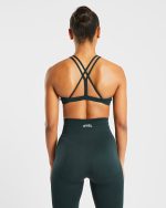 Essential Strappy Sports Bra - Forest Green - Image 2