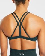Essential Strappy Sports Bra - Forest Green - Image 6
