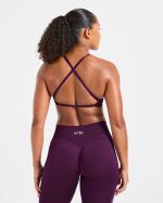 Adapt Seamless Strappy Sports Bra - Midnight Plum - Image 2