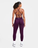Adapt Seamless Strappy Sports Bra - Midnight Plum - Image 4