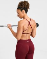 Adapt Seamless Strappy Sports Bra - Autumn Red - Image 7