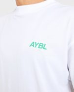 AYBL Sports Club Oversized T Shirt - White/Racing Green - Image 5