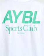 AYBL Sports Club Oversized T Shirt - White/Racing Green - Image 6