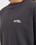 Lift Graphic Oversized T Shirt - Charcoal/Pink - Image 5
