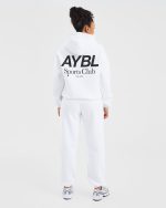 AYBL Sports Club Oversized Joggers - White - Image 4