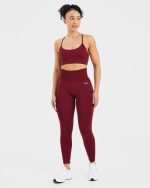 Empower Seamless Leggings - Red Wine - Image 4
