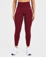 Empower Seamless Leggings - Red Wine - Image 2