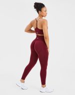 Empower Seamless Leggings - Red Wine - Image 3