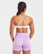 Essential Twist Crossback Sports Bra - White - Image 2