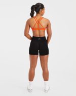 Essential Strappy Sports Bra - Bright Orange - Image 4