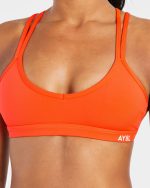 Essential Strappy Sports Bra - Bright Orange - Image 5