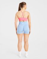 Essential Ruched Sports Bra - Coral Pink - Image 4