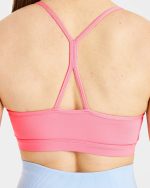 Essential Ruched Sports Bra - Coral Pink - Image 6