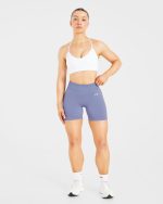Essential V Neck Strappy Sports Bra - White - Image 3