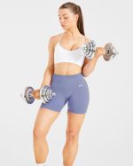 Essential V Neck Strappy Sports Bra - White - Image 7