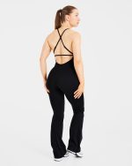 Sculpt Backless Flared All In One - Black - Image 2