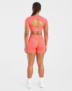 Adapt Seamless Crop Top - Summer Peach - Image 4