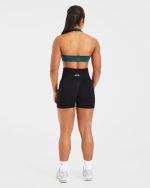 Essential Halterneck Sports Bra - Deep Green - Image 4