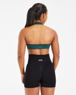 Essential Halterneck Sports Bra - Deep Green - Image 2