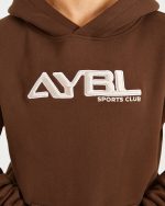 Retro Embroidered Oversized Hoodie - Brown - Image 5