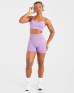 Empower Seamless Shorts - Purple - Image 7