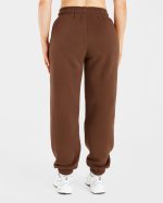 Retro Embroidered Oversized Joggers - Brown - Image 2