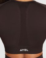 Empower Seamless Crop Top - Cocoa Brown - Image 6