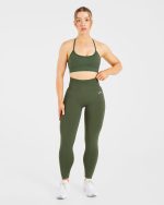 Empower Seamless Leggings - Khaki Green - Image 3