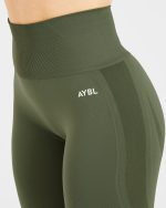 Empower Seamless Leggings - Khaki Green - Image 5
