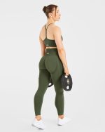 Empower Seamless Leggings - Khaki Green - Image 8