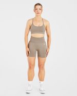 Empower Seamless Shorts - Taupe Marl - Image 3