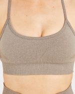 Empower Seamless Sports Bra - Taupe Marl - Image 5