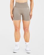 Empower Seamless Shorts - Taupe Marl - Image 2