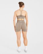 Empower Seamless Sports Bra - Taupe Marl - Image 4