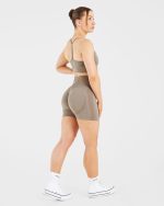 Empower Seamless Shorts - Taupe Marl - Image 4