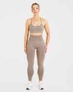 Empower Seamless Leggings - Taupe Marl - Image 3