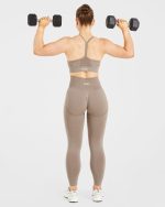 Empower Seamless Leggings - Taupe Marl - Image 8