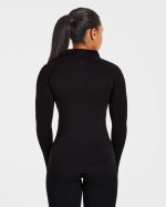 Essential Seamless Zip Jacket - Black - Image 2