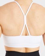 Essential Ruched Sports Bra - White - Image 6