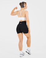 Essential Ruched Sports Bra - White - Image 7