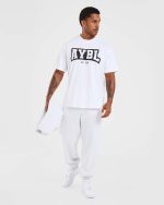 Academy Oversized Joggers - Grey Marl - Image 7