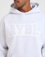 Academy Oversized Hoodie - Grey Marl - Image 5