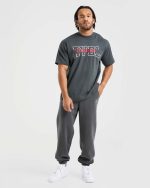 Athletics Oversized Joggers - Charcoal - Image 3