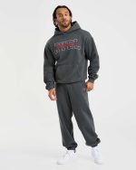 Athletics Oversized Hoodie - Charcoal - Image 3