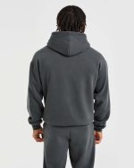 Athletics Oversized Hoodie - Charcoal - Image 2