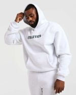 Athletics Oversized Hoodie - Grey Marl - Image 7