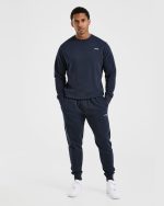 Essential Lightweight Sweater - Navy - Image 3