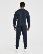 Essential Lightweight Sweater - Navy - Image 4