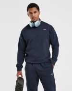 Essential Lightweight Sweater - Navy - Image 8