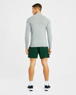 Essential Seamless 1/4 Zip Pullover - Grey Marl - Image 4